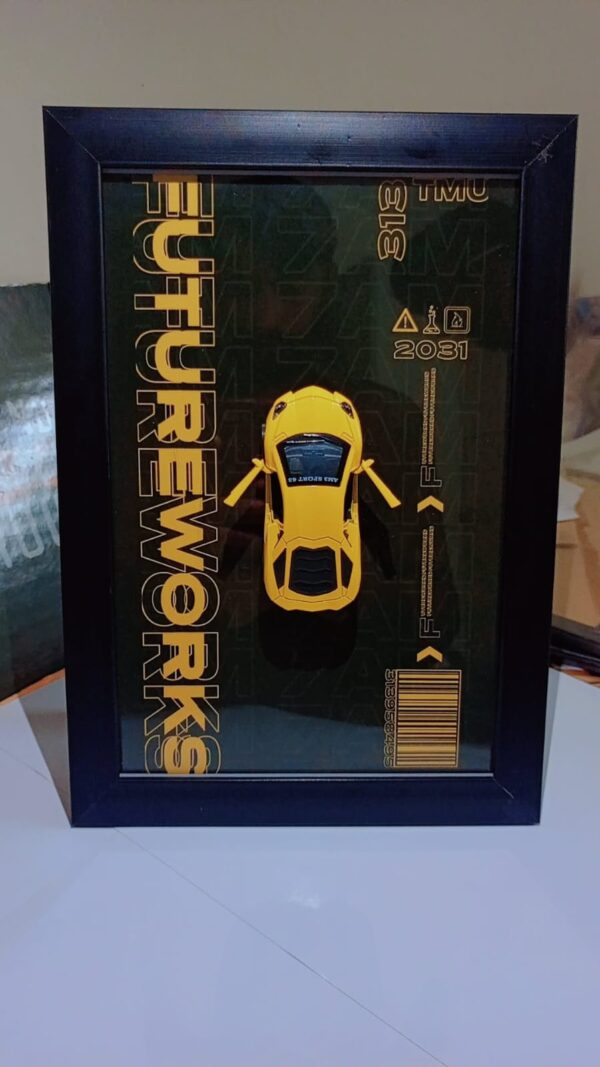 Metallic Car Wall Frame