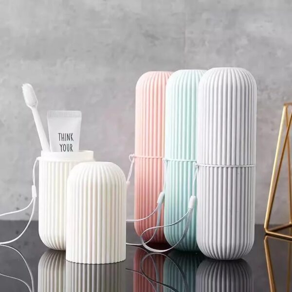 Portable Toothbrush Holder Toothpaste Storage Cup
