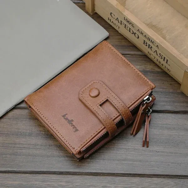 Buffalo Leather Trifold Wallet for Men