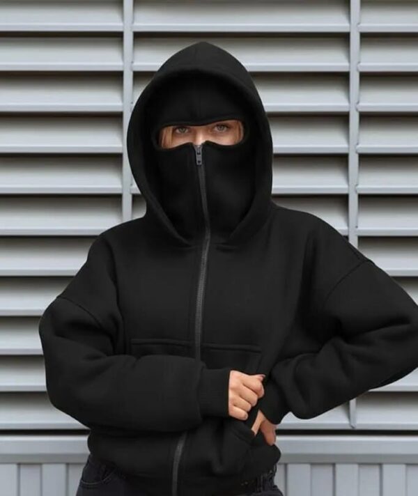 Balaclava Winter Zipper Hoodie Providing Warm Protection